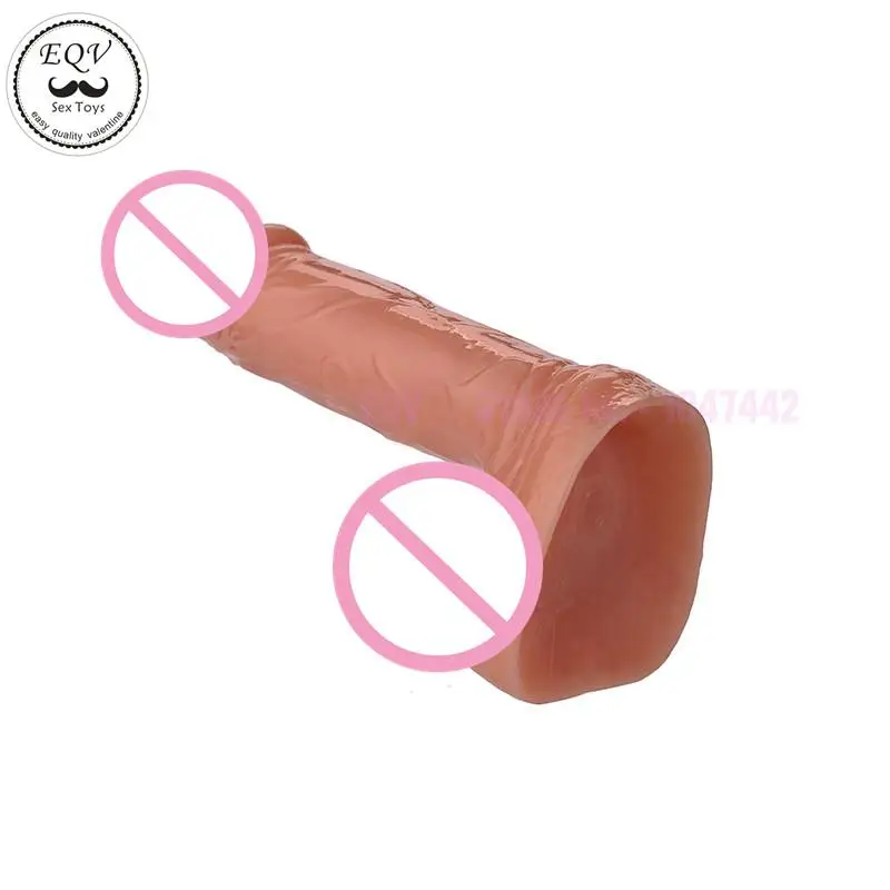 EQV Small Dildo With Suction Cup Soft Realistic Dildo, Penis Realistico Testies Glans Real Cock Jelly Dildo Sex Toys For Woman.