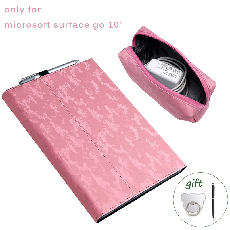 

Foldable Protective Case for Microsoft Surface Go Magnetic Stand Cover with Power Adapter Bag