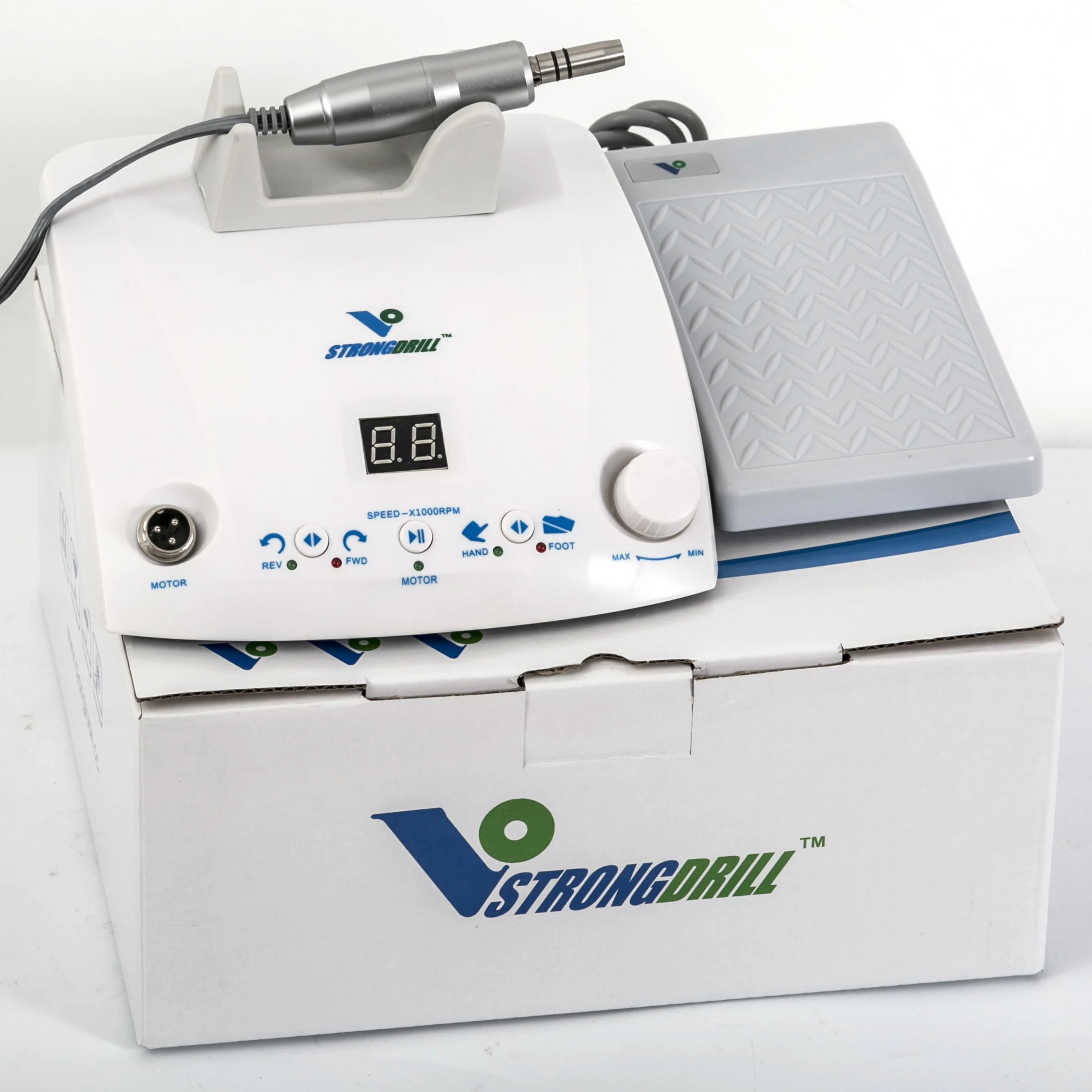 50,000 RPM brushless motor, using foot dental laboratory polishing kit QZ60 + W101E mobile dental microcomputer 6