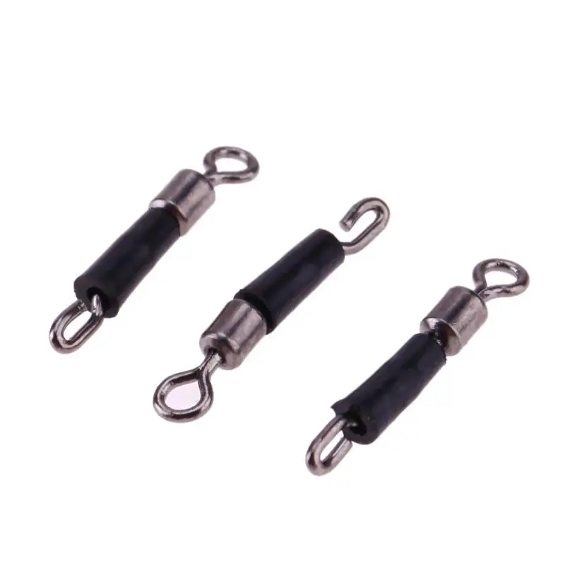

20PCS Fishing Connector Pin Bearing Rolling Swivel Stainless Steel with Snap Line Clip Ring Hook Lure Tackle Fishing Accessories