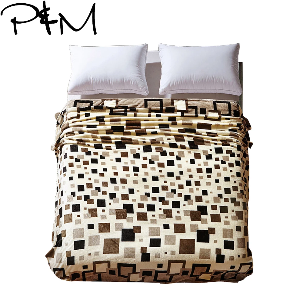 

black brown plaids air-contioning blanket flannel microfiber 120x200cm/150x200cm/180x200cm/200x230cm size nap blanket