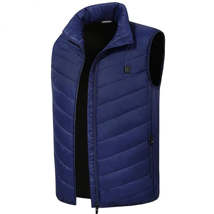 

Graphene carbon fiber Heated vest adjustable Temp. Electric heating vest Winter Thermal waistcoat without power bank