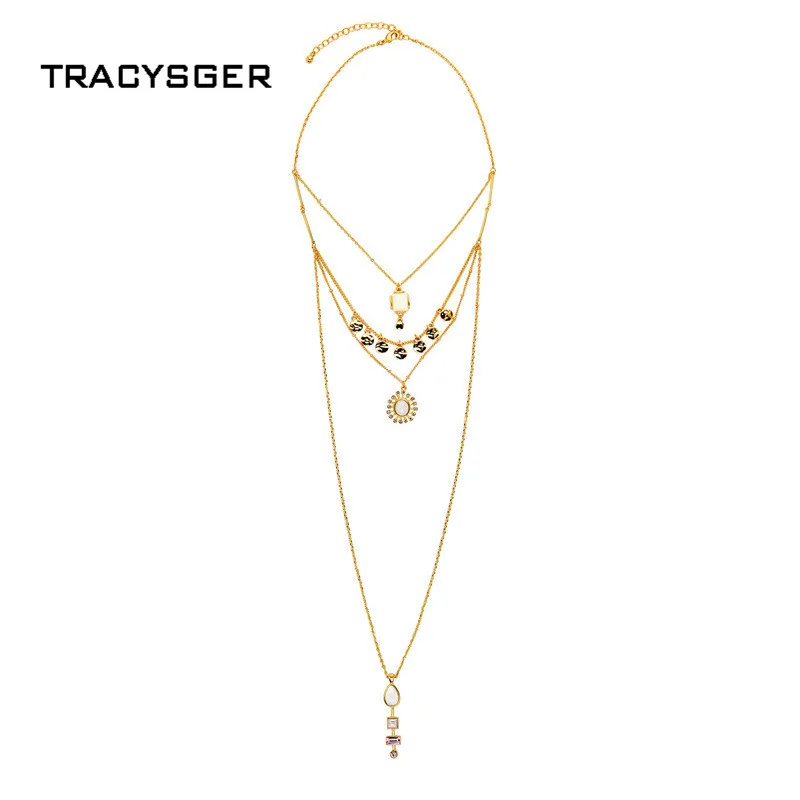 

AB-xl01367c /TRACYSGER/coin disc layer necklace