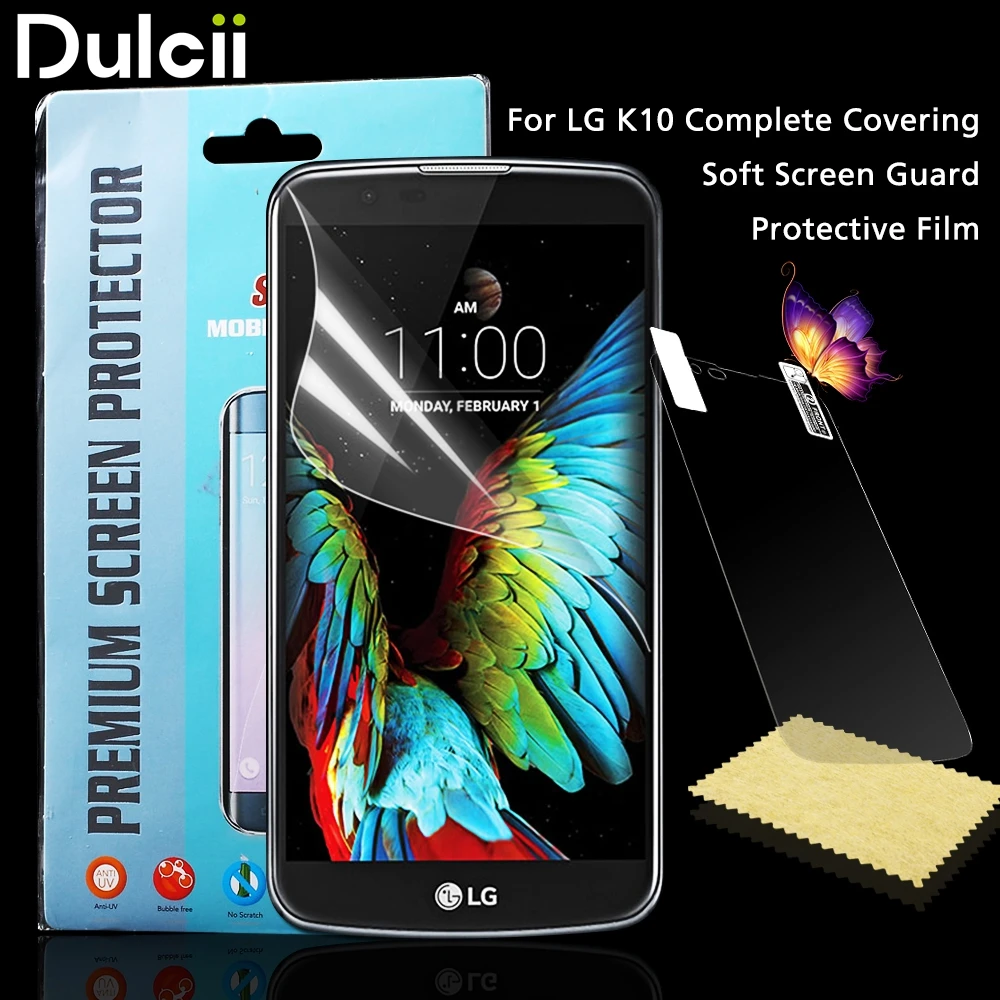 Dulcii For LG K10 Complete Covering Soft Screen Guard Protective Film for LG K 10in Phone