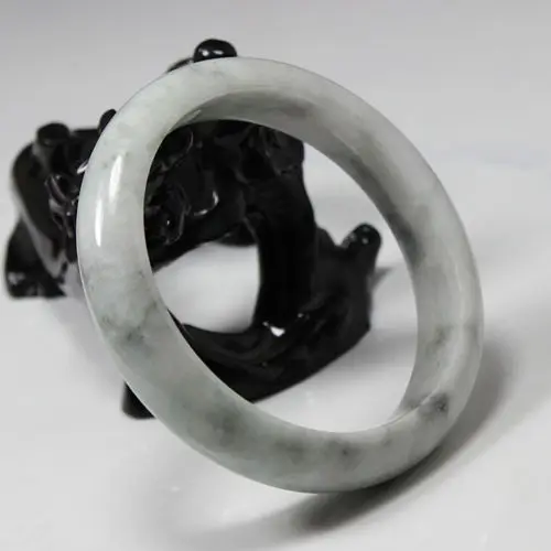 

free shipping 543 Natural Gray Jadeite Jade Gems Bangle Bracelet