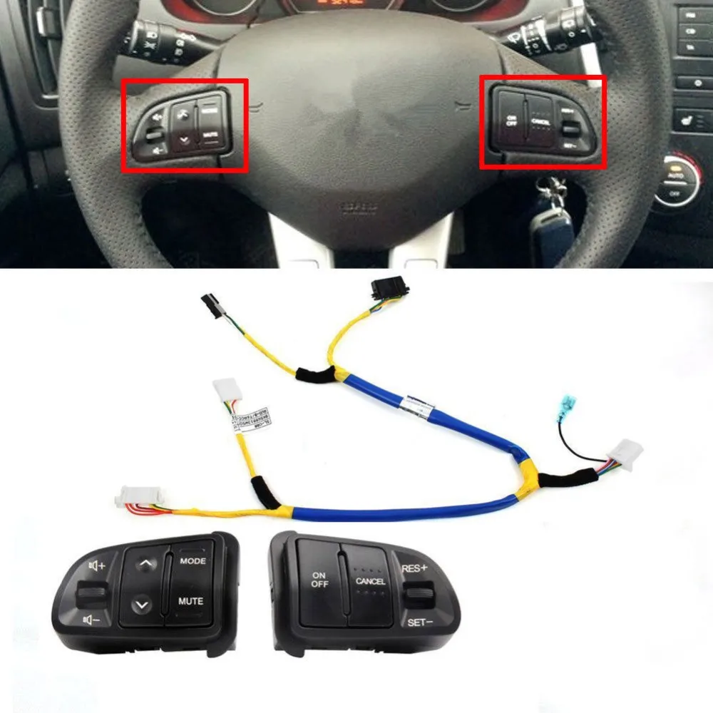 

Multi function Steering Wheel Audio Cruise Control Buttons For Kia sportage SL with back light Car charge 967003W001 967003W301