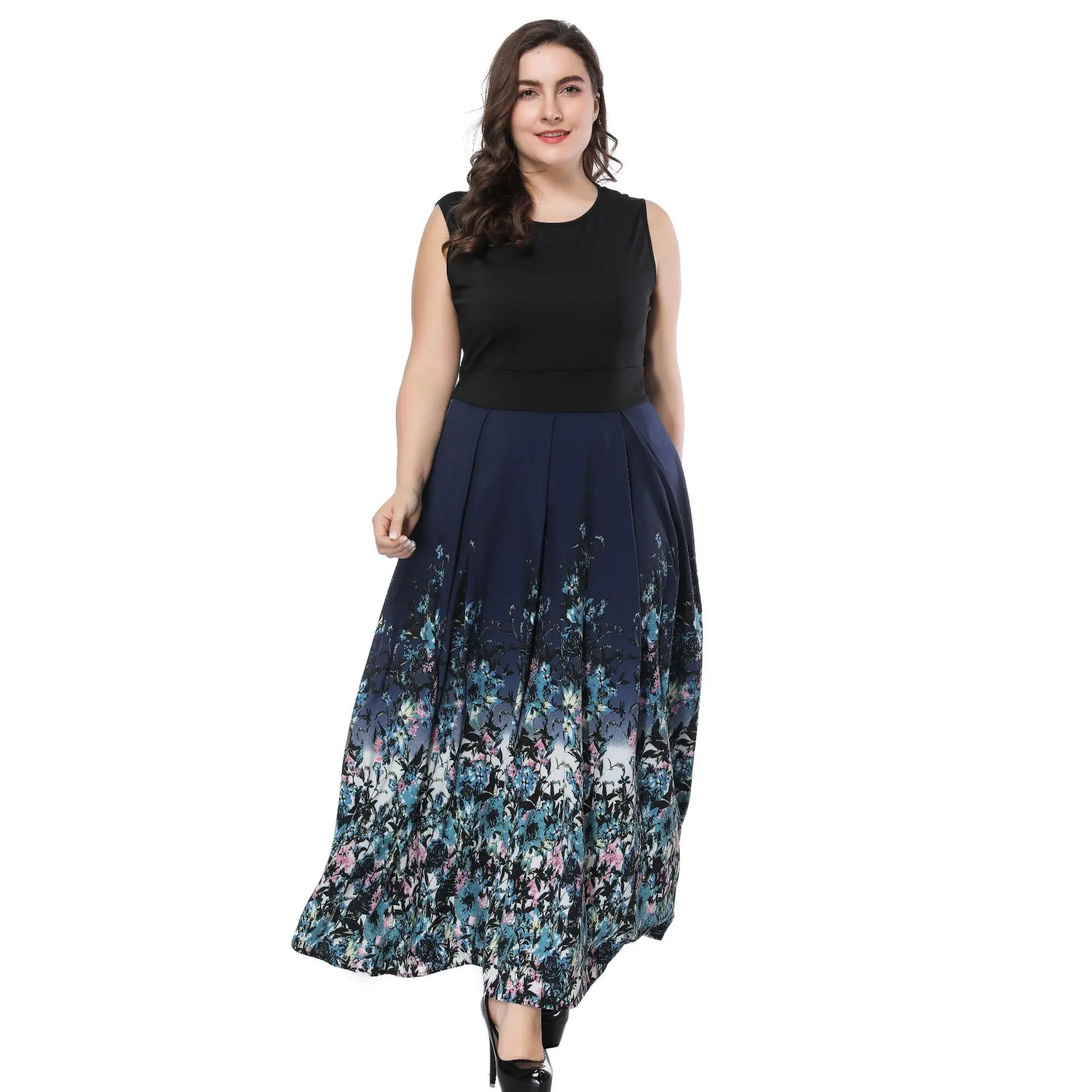 Plus size Dress XL XXXL 4XL 5XL 6L 2018 Women Summer Sleeveless A line