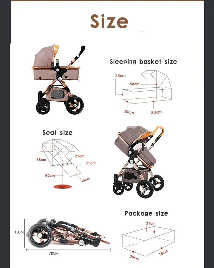 4 в 1 Детские коляски из алюминиевого сплава с каркасом для детского автомобиля, набор, супер светильник, складная коляска для новорожденных, 3 в 1