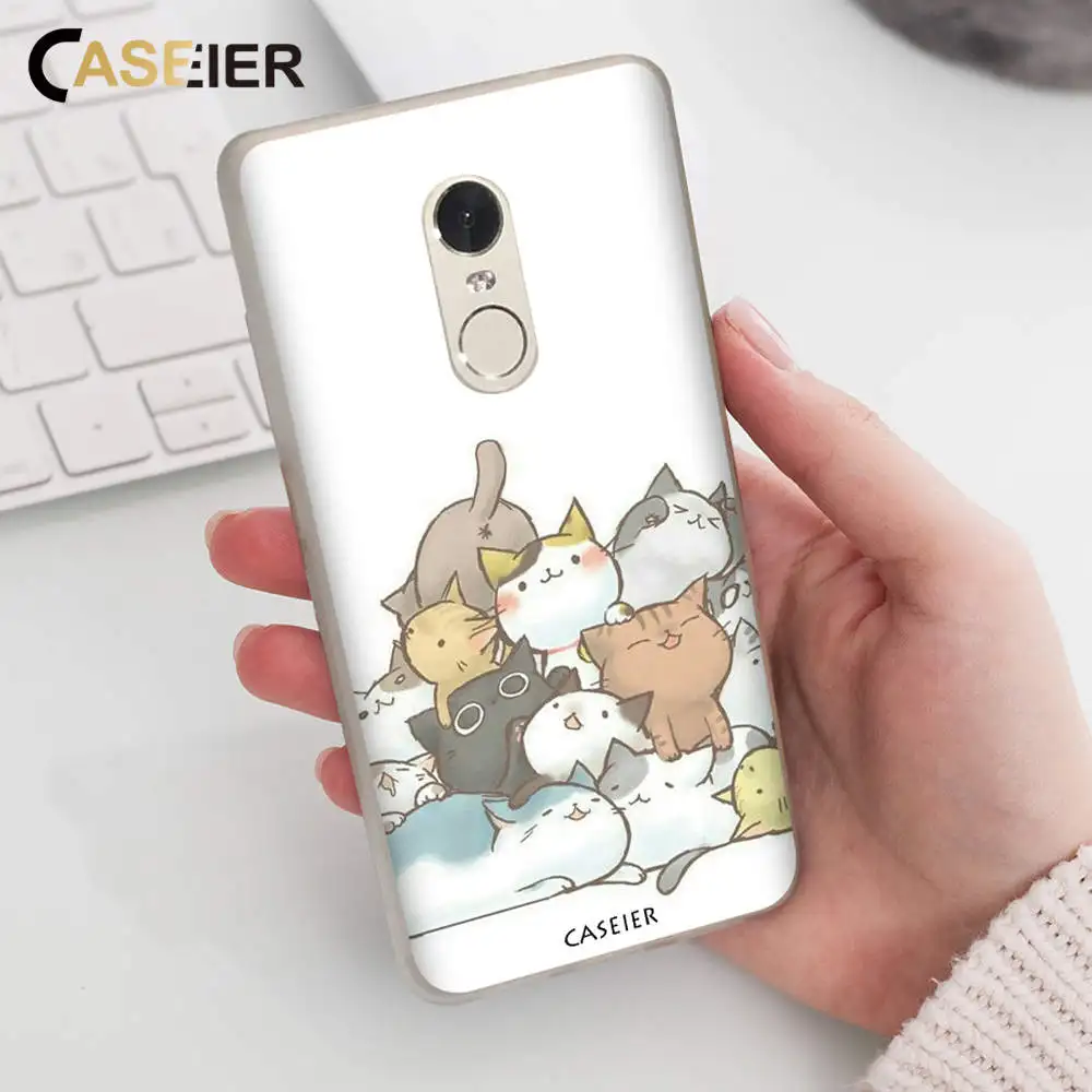 CASEIER Lovely Cat Phone Case For Redmi 6A Note 6 5 Plus Pro Xiaomi 8 Lite A1 5X A2 6X Matte Cover Fundas |