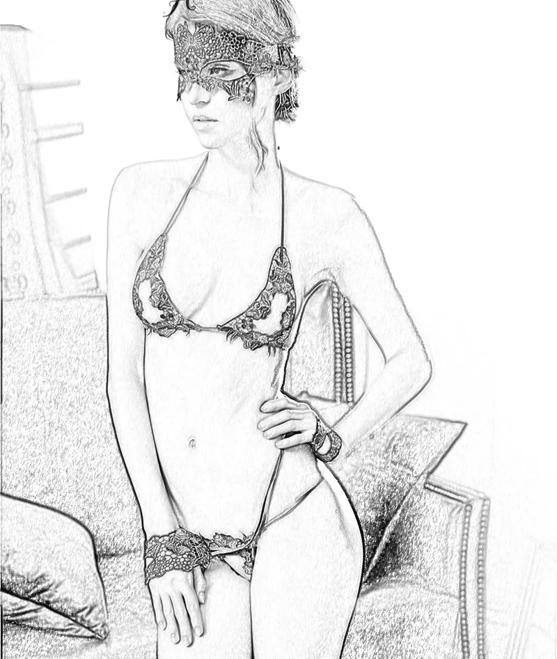 4 шт., сексуальный комплект нижнего белья, Женская кружевная маска, открытый бюстгальтер, стринги, наручники, Babydoll, каваи белье, сексуальный, горячий, эротический комплект, Lenceria Mujer