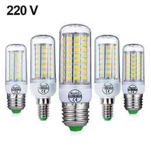 E27 LED Lamp E14 LED Bulb SMD5730 220V Corn Bulb 24 36 48 56 69 72LEDs
