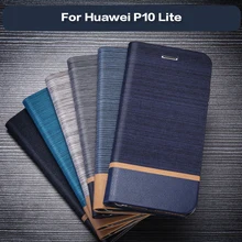 Кожаный чехол для телефона huawei P10 Lite, флип-чехол-книжка, Мягкий ТПУ силиконовый чехол на заднюю панель для huawei P10 Lite, чехол со слотом для визиток