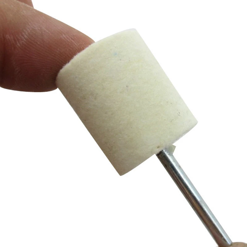 10PCS Cylinder Shaped Felt Polishing Buffing Wheel Wool Buffing Head Pad Grinding Abrasive
