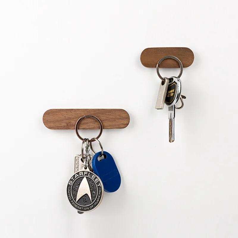Wooden Key Holder Wall Key Storage Organizer Strong Magnetic Key Rack Hanger Key Ring Hooks Clerk Housekeeper on the Wall 3