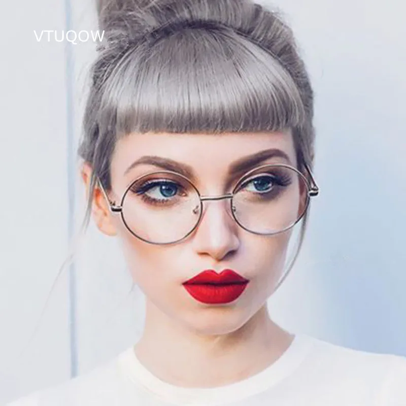 

Fashion Round Metal Eyewear Frames Clear lens Optical Myopia Glasses spectacle frames Women Eyeglasses oculos de grau feminino