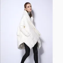 Размера плюс белый черные, винно-красные свободный пуховик для девушек, на каждый день, большого размера большие размеры белый пуховик