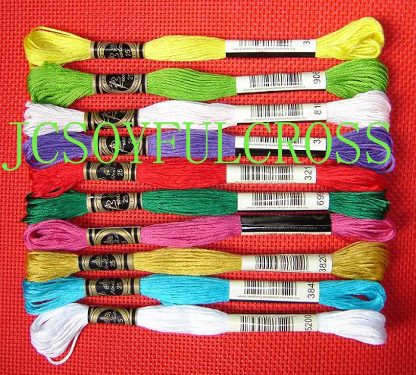 00 egypt cotton 50PCS DMC quality 100 cotton cross stitch thread floss skein cross stitch