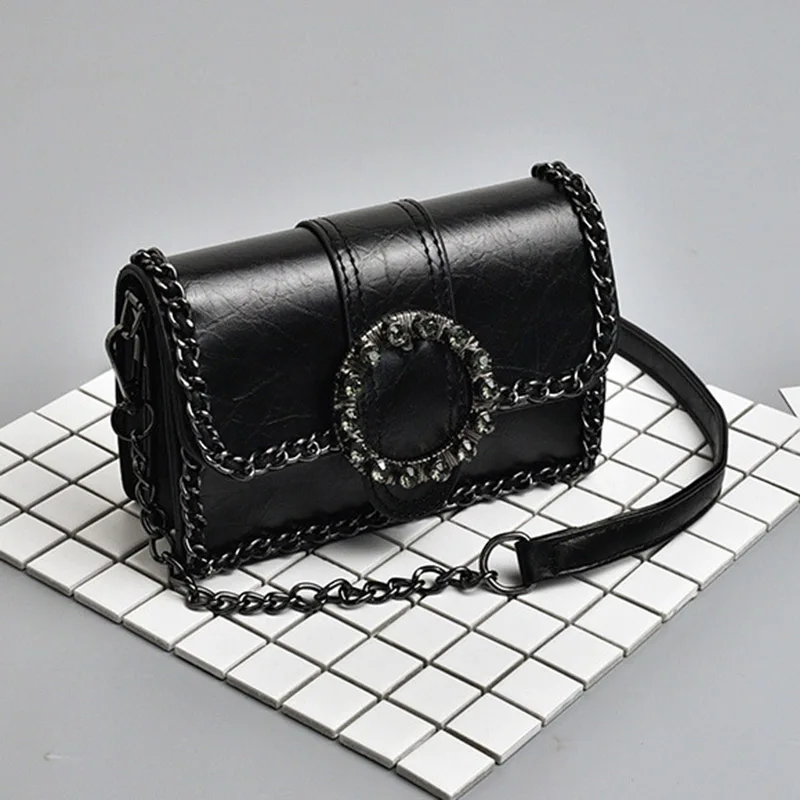 2018 Women Fashion Chain Flap Shoulder Bag Autumn Hot Female INS Popular Handbag Ladies Mini Vacation Crossbody PU BolsaSS3457 (4)