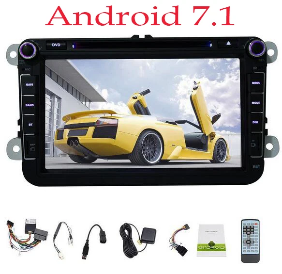 Android 7 1 &quot2din автомобильный DVD для VW POLO GOLF 5 6 PASSAT B6 CC JETTA TIGUAN TOURAN EOS SHARAN SCIROCCO CADDY с 4GGPS