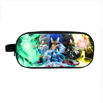 

Super Mario Bros Sonic the Hedgehog Boy Girl Cartoon Pencil Case Bag School Pouches Children Student Pen Bag Kids Purse Wallet