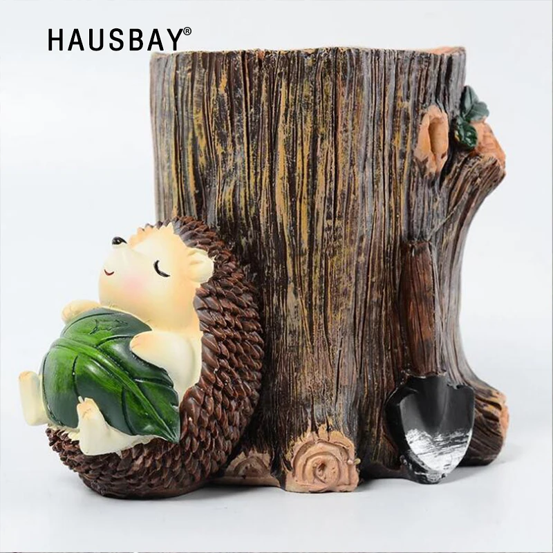 

Chirldren's Gift Cartoon Hedgehog Pen Holder Kawaii Office Desk Decor Accessories Lucky Wealth Figurine Crafts Ornaments 05415