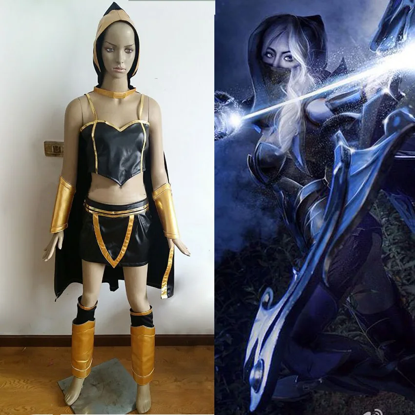 Free Shipping DOTA 2 Dark Ranger cosplay Costume
