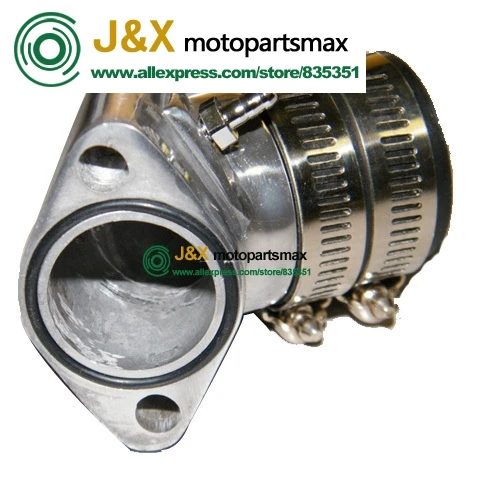 perfk 90 Degree Bent Intake Manifold Pipe for Moped//Scooter//SUNL//Baotian//Znen//Jmstar GY6 50cc