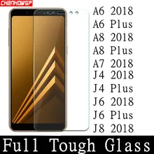 Закаленное стекло для samsung Galaxy A6 A7 A8 Защитная крышка для экрана для samsung J8 J7 J6 J4 Plus защитный чехол Sklo 9H