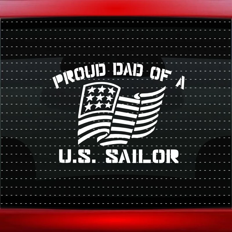 Car Styling For Proud Navy Dad 1 Car Decal Window Vinyl Sticker
