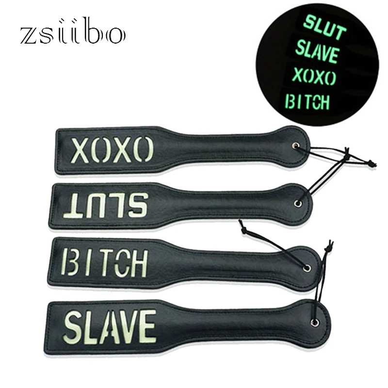 Night glow Fluorescence Erotic BDSM Bondage Two Layers  Spanking Paddle Flirting Sexy Toy for Couple sweetheart QQPP01