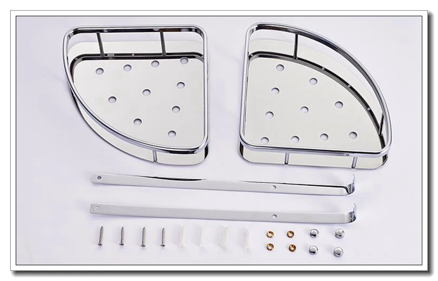Угловые полки для ванной комнаты, матовый никель, нержавеющая сталь, настенное крепление, треугольная душевая стойка, аксессуары для ванной, 304 ML12