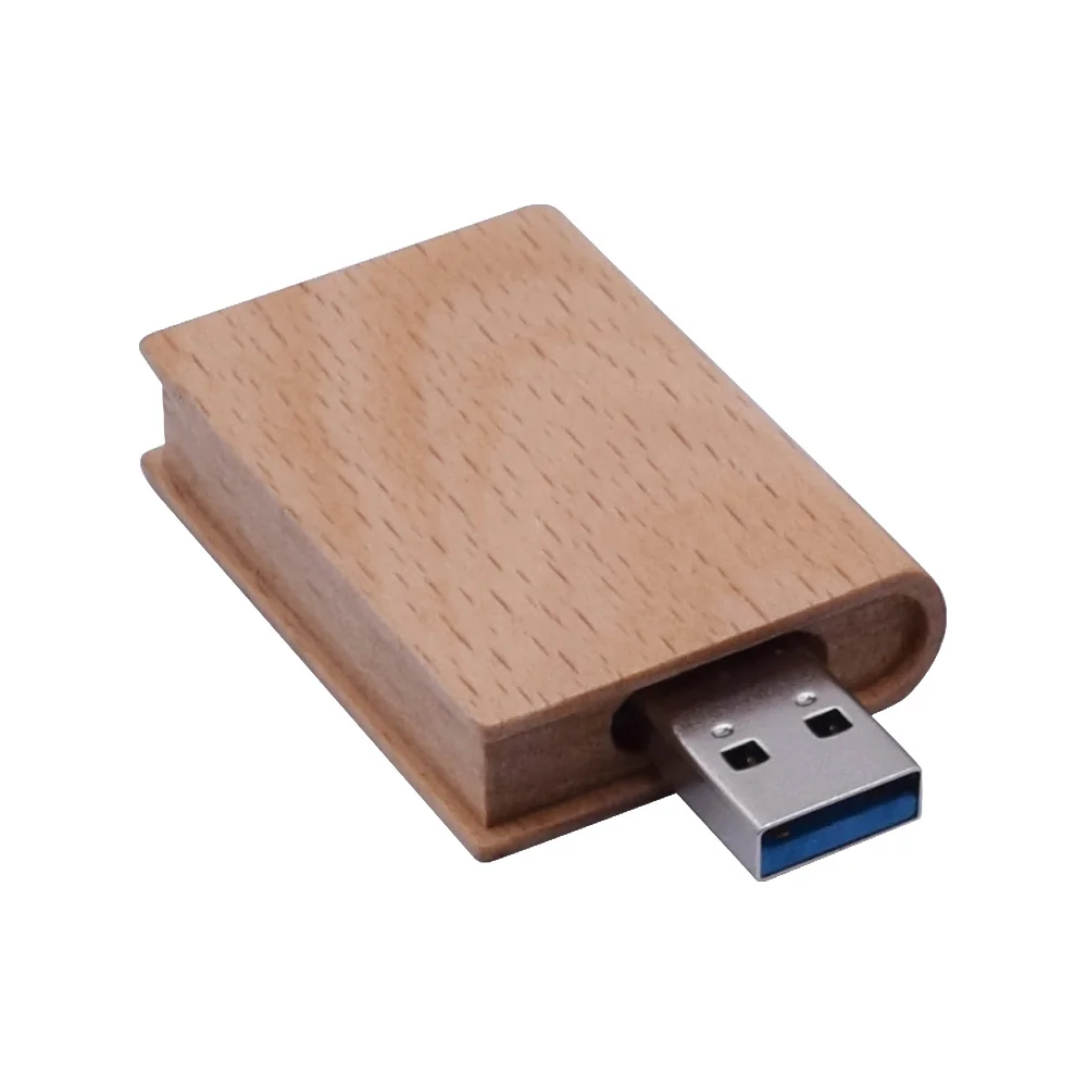 

High-speed Custom Logo Wooden Book Usb Flash Drive Usb 3.0 128gb 64gb Pen Drive 32gb 16gb 8gb Memory Usb Cards Photo Bulk Gifts