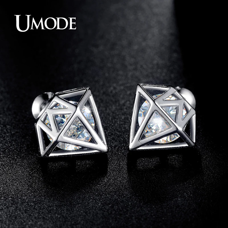 UMODE Brand Crystal Stud Earring For Women Jewelry Fashion Boucle D'Oreille Femme Christmas Gifts Bijouterie Hot Sale AUE0253B