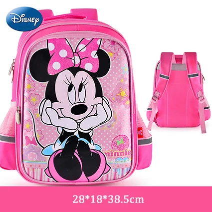 Disney бренд Микки Классический рисунок студент Back Pack Дети сумка Детская рюкзак школьный для мальчиков и девочек Bagpack Класс 1-6 - Цвет: pink