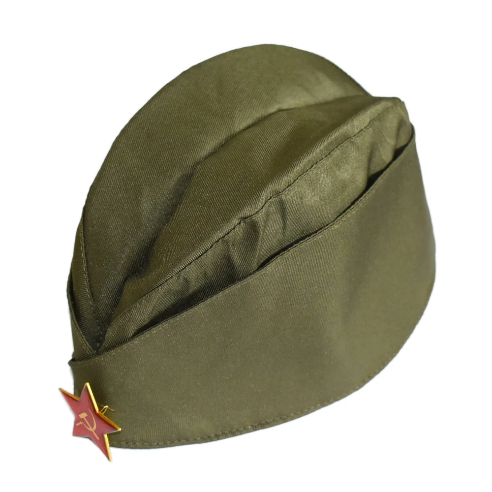 

WWII USSR SOVIET MILITARY GARRISON HEADWEAR CAP HAT WITH BADGE-50029