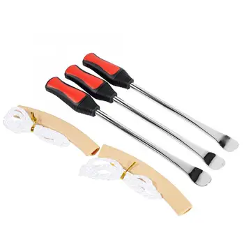 

Tool Spoon Motorcycle Tire Iron Changing w/2x Wheel Rim Protectors Kit 3x Lever Beige Steel Plastic Handle Car Repair Tools
