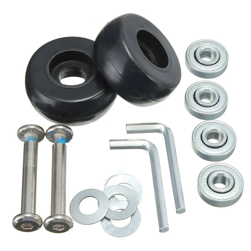 

2 Sets of Luggage Suitcase Replacement Wheels Axles Deluxe Repair Tool OD 40mm