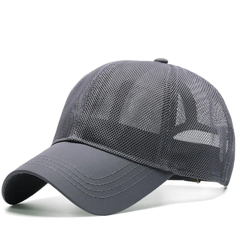 Male Large Size Peak Cap Men Summmer Mesh Truker Hats Big Bone Man Dry Quickly Cool Baseball Caps  M 55-60cm L 60-65cm flat cap baseball hat Baseball Caps