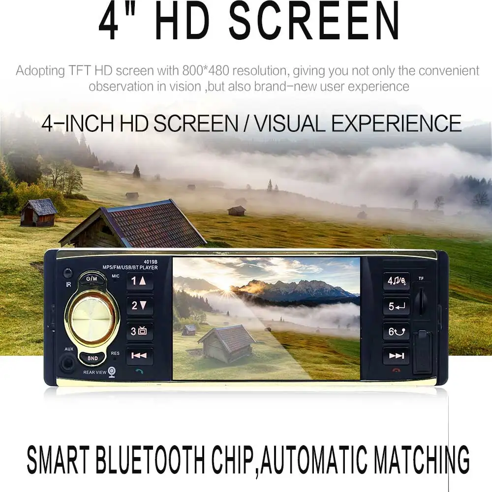

Zeepin 4019 Car MP5 Player 1 Din 1.8 Inch Support Driving Record Bluetooth Handsfree FM HD Video Supported Multiple Languages