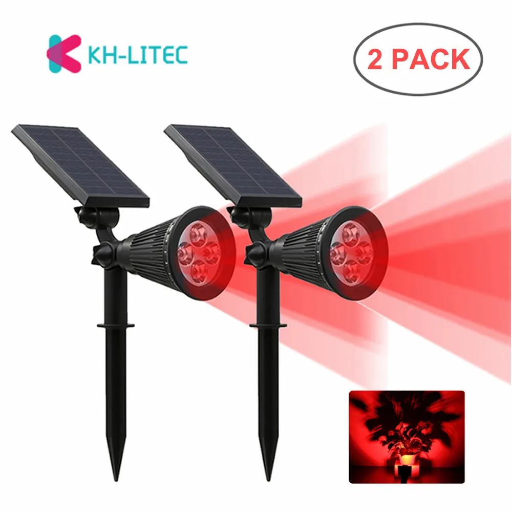 Pack de Energia Solar do Jardim Levou ao ar Solar para Garden 4 à Prova Khlitec Holofotes Água Livre Luz Wall Quintal Paisagismo Ground 2 Ip65 d’