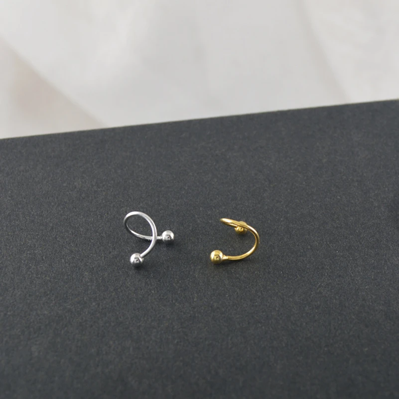 Серьги из серебра 925 пробы, простые уникальные серьги в форме S с винтовой пряжкой для ушей, милые модные серьги для ногтей, для мальчиков и девочек, серебряные серьги