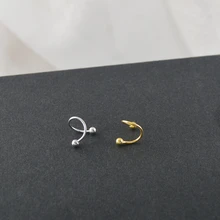 Серьги из серебра 925 пробы, простые уникальные серьги в форме S с винтовой пряжкой для ушей, милые модные серьги для ногтей, для мальчиков и девочек, серебряные серьги