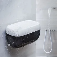 Съемная прозрачная пластиковая коробка для туалетной бумаги, многофункциональная Водонепроницаемая круглая коробка