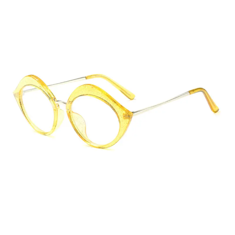 Зажимы по рецепту очки в круглой оправе Для женщин девочек компьютерные очки прозрачные оптические линзы для близорукости игровые очки De Vue UV400 - Цвет оправы: 1