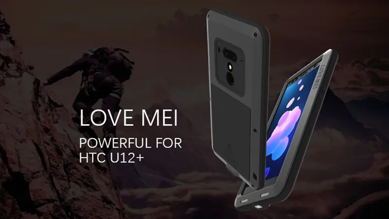 Большой металлический Водонепроницаемый чехол для htc U12 плюс U12+ Алюминий ударостойкая защита мобильного задняя крышка-чехол для телефона