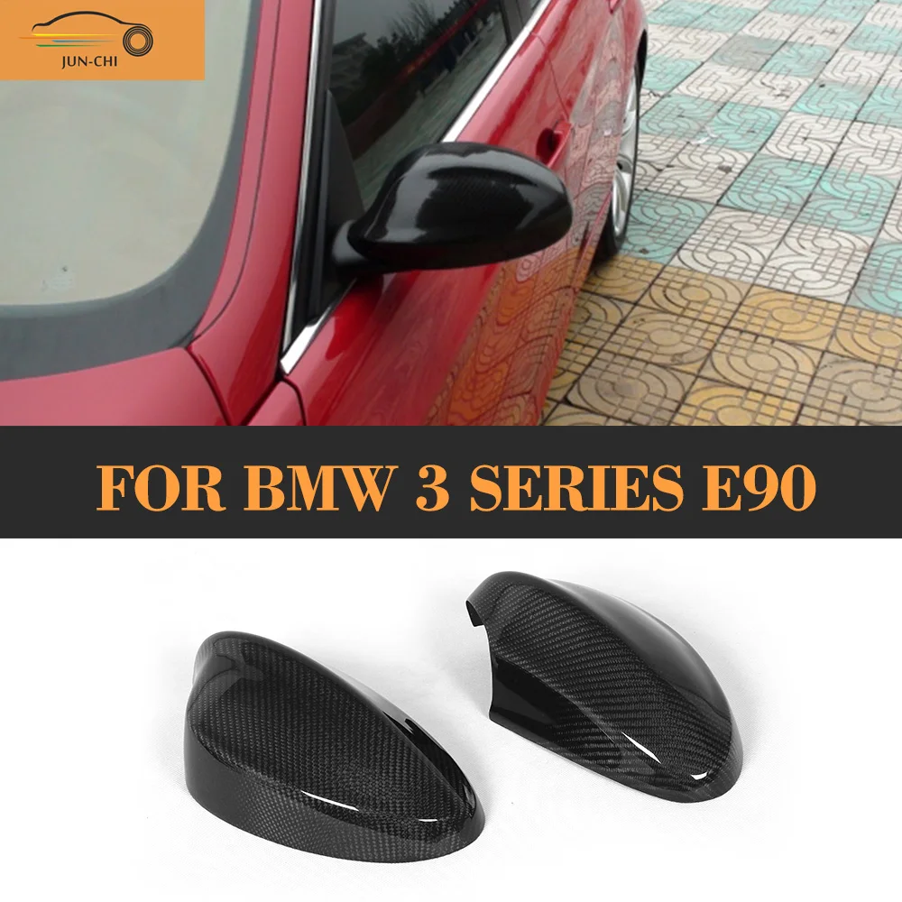 3 Series Carbon Fiber Side Rear view Mirror Covers Caps for BMW E90