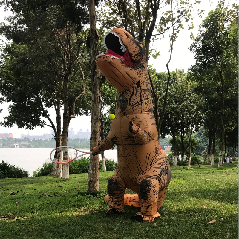 Аниме Косплей надувной динозавр T костюмы тираннозавров для женщин Blowup T-Rex динозавр Хэллоуин Надувной Костюм mascot для взрослых