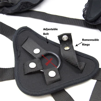 camaTech Lace Strap On Dildo Bondage Strapon Penis Pants With O-ring Adjustable Corset Style Harness Accessories Lesbian Sex Toy 5