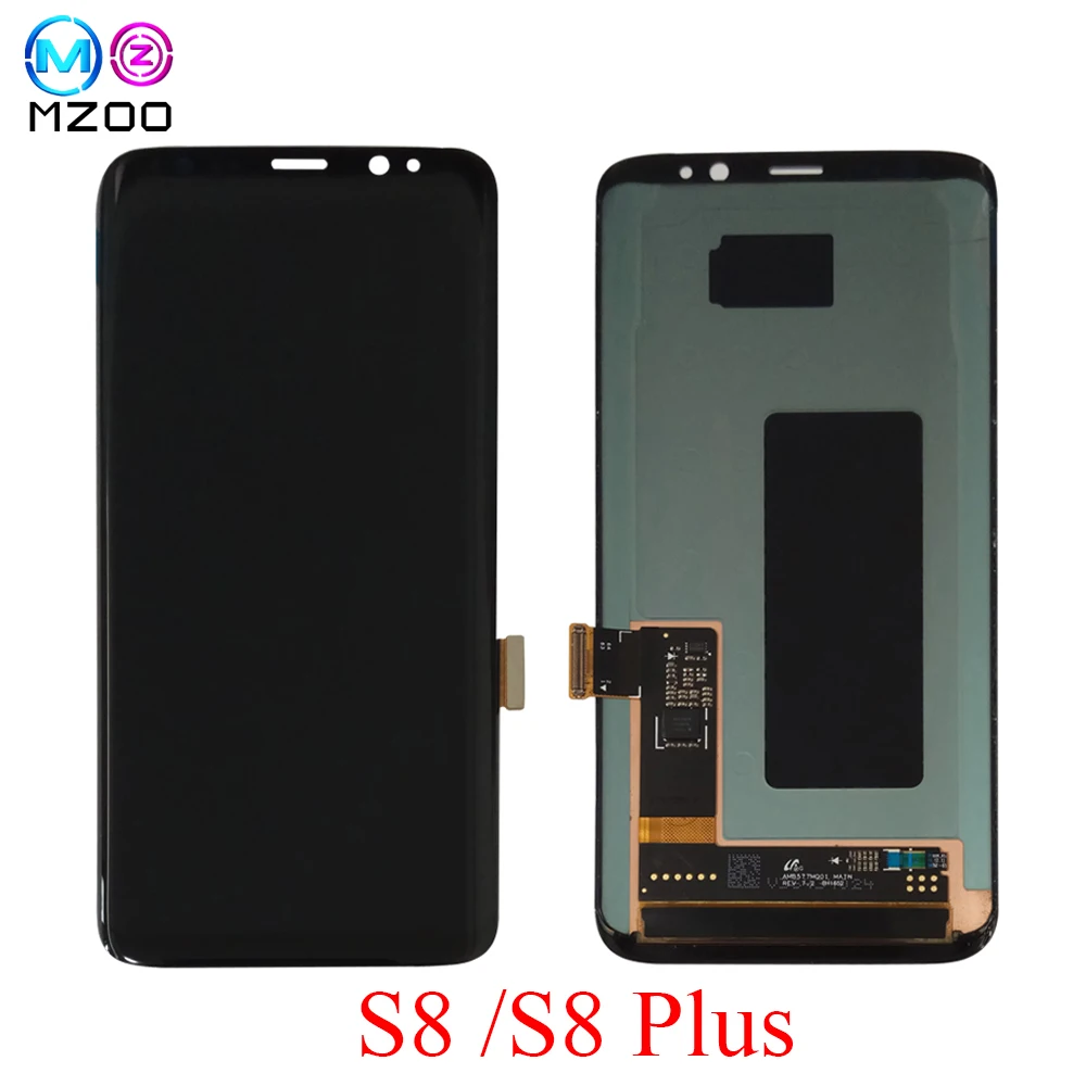 Оригинальный SUPER AMOLED S8/S8 плюс ЖК дисплей + рамка для Samsung Galaxy S8 g950 G950F Дисплей G955 G955F