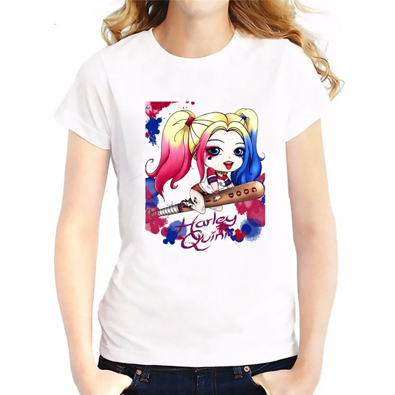 Женская футболка хит продаж отряд самоубийц Веселая Футболка Harley Quinn хип хоп поп